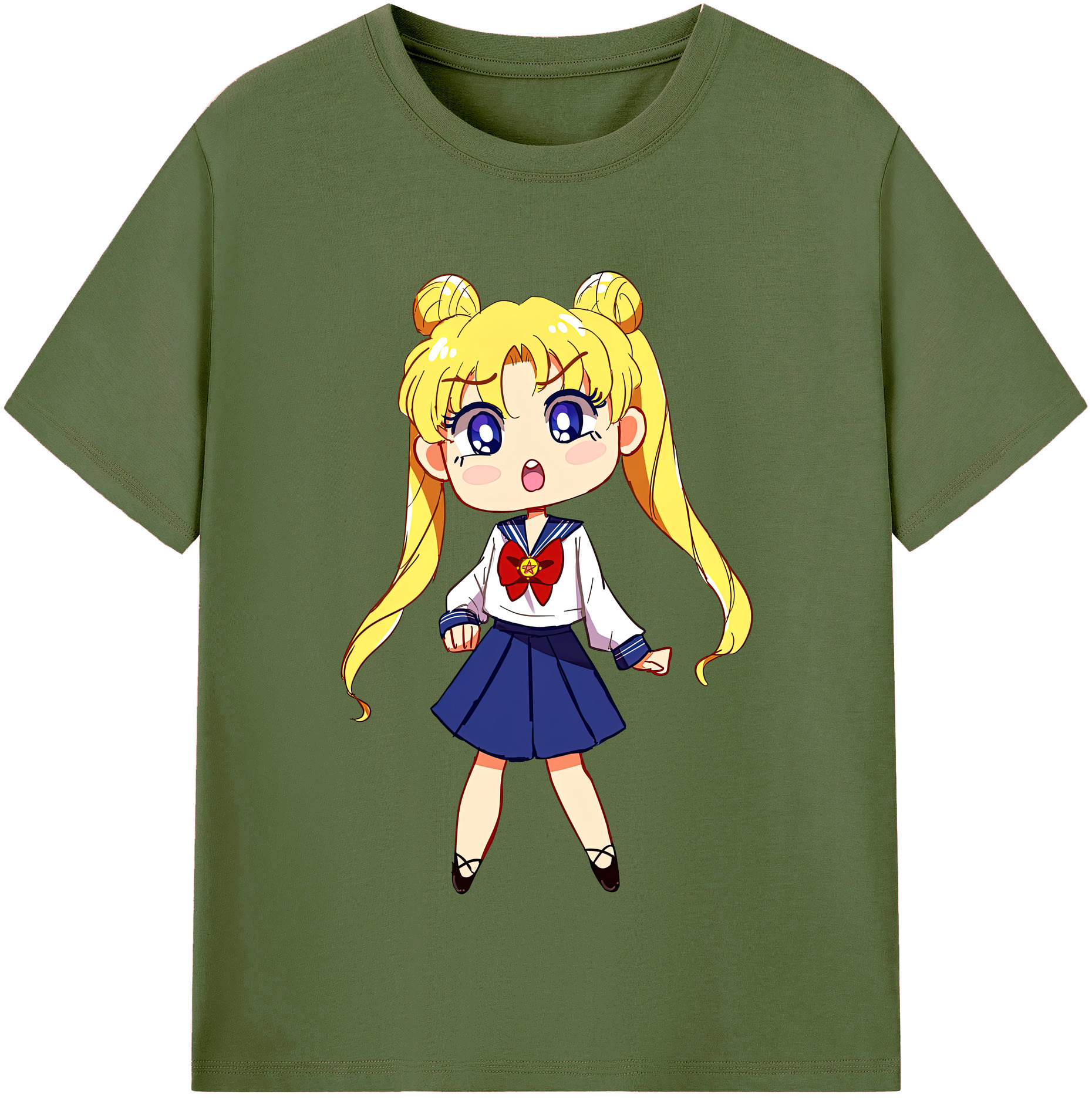 （画像用） 美少女戦士セーラームーン 愛野 美奈子 あいの みなこ Sailor Moon Aino Minako 綿100％半袖Tシャツ（フロントプリント）